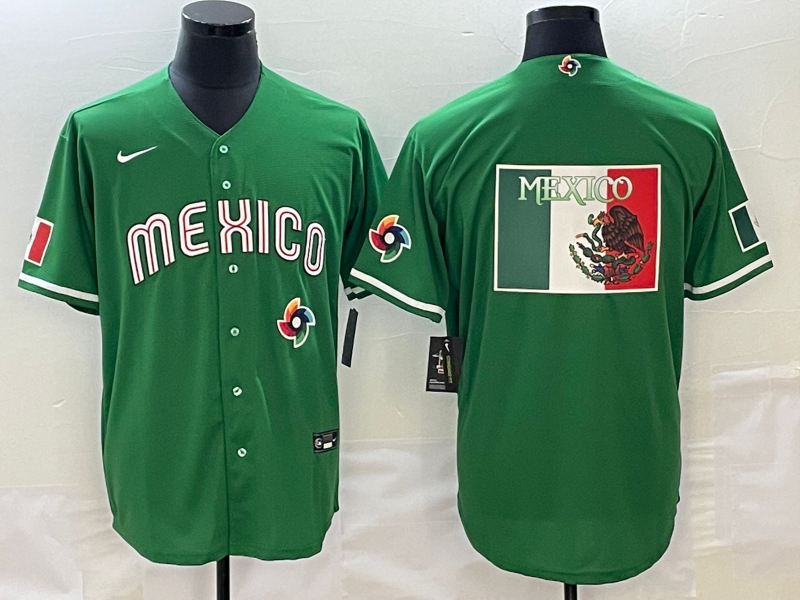 Men 2025 MLB world cup Mexico green jersey 001